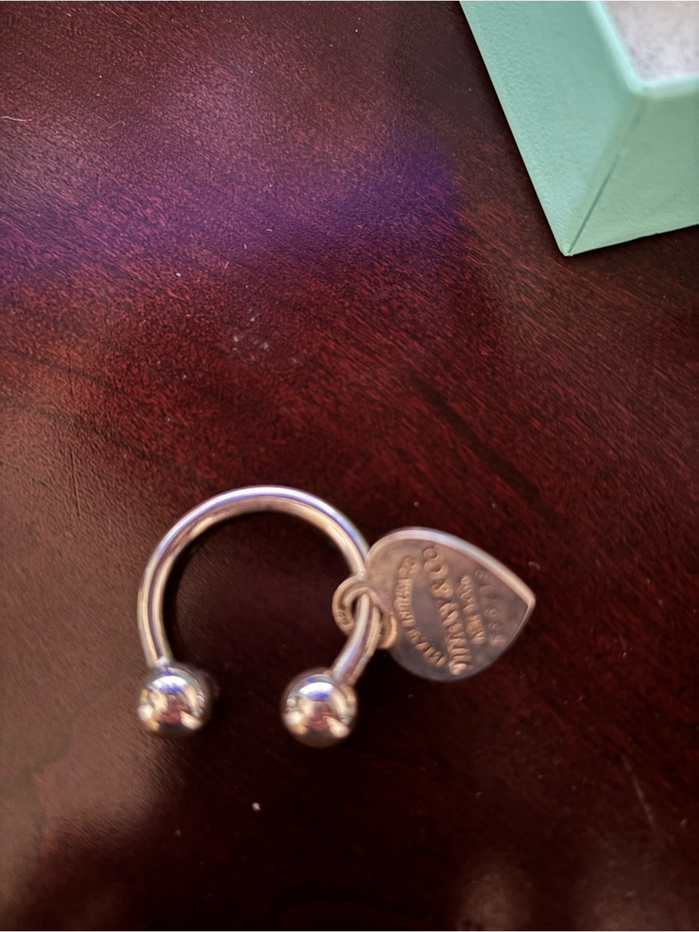 Tiffany & Co. Sterling Silver Heart Tag Ring - Picture 4 of 11